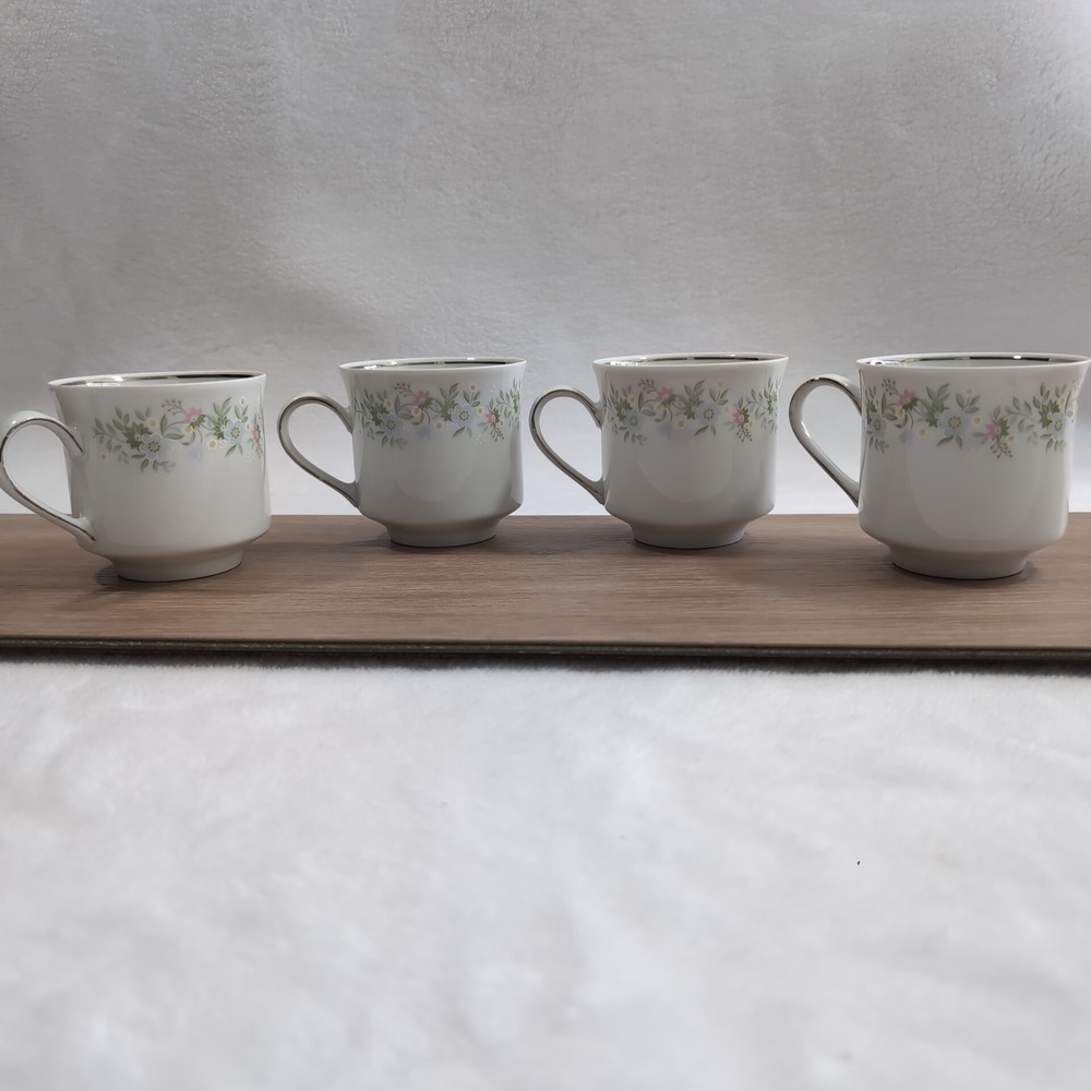Johann Haviland Forever Spring Coffee Cups Set 4 Bavaria‎ Germany Floral 80s - Picture 5 of 9
